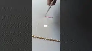 Double chain stitch using silk thread