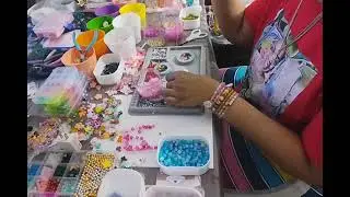 Watch me tidy up my crafting table and make these beautiful beaded bracelets.