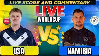 United States of America vs Namibia, 26th Match, Group A, ICC Men's T20 World Cup 2026 - Commentary