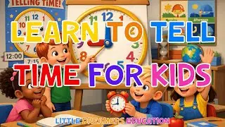 Telling the Time for Kids ⏰ | Learn O&rsquo;Clock Times 1&ndash;12 | 4K