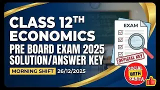 Class 12 Economics Answer key Morning shift Pre Board Exam 2025 Doe / Class 12th economics solution