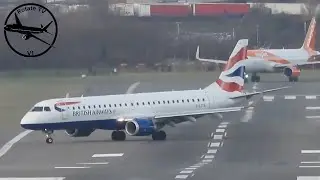 British Airways Embraer E190SR Reg G-LCYK Landing At Birmaingham Airport