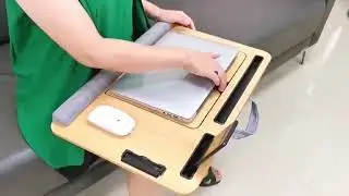 Adjustable Angle Bamboo Laptop Stand & Lap Desk