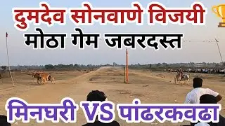 मोठा गेम |मिनघरी VS पांढरकवढा |दुमदेव सोनवाने विजयी Minghari pat live video.