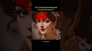why is mata Rukmini's forehead fully covered with sindoor?🥹💗🪷 #krishna #rukmini #madhuvan #trending