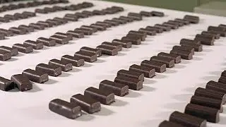 automatic chocolate packaging line, chocolate wrapping machine, automated packaging of bars