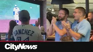 Blue Jays Fans celebrate Game 6 victory in Vancouver