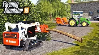 BUILDING A ROAD FOR OUR REPO SHOP! MOWING PATH & CLEARING TREES | FARMING SIMULATOR 2019