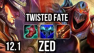 TF vs ZED (MID) | Rank 2 TF, 7/1/4, Godlike, Rank 29 | BR Grandmaster | 12.1