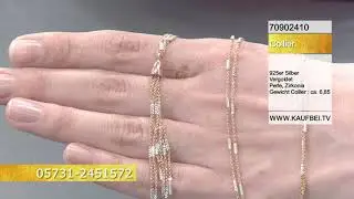 Collier vergoldet aus 925 Silber | Kaufbei Schmuck 70902410