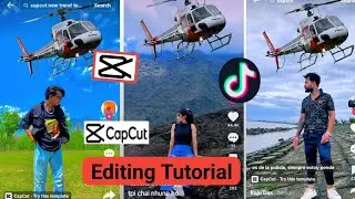 tiktok trending helicopter video editing | new trend video | capcut helicopter template