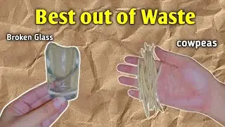 Best out of waste | DiY Organizer | Using broken glass and cowpeas