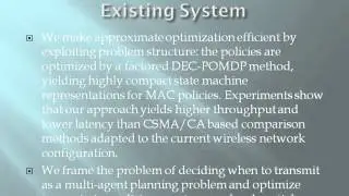2014 IEEE MOBILE COMPUTING Optimizing Spatial and Temporal Reuse in Wireless