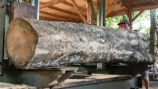 Amazing..!, Turning wood into slabs is so amazing and beautiful.
