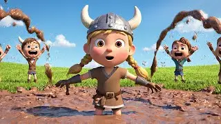 Brawl Stars Little Viking Slid Into a Mud Puddle | Nursery Rhymes for Kids & Baby Songs