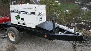Multiquip Whisperwatt 7000 W 120/240 V PH 1 60 Hz Generator Diesel Trailer Mount