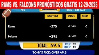 LA Rams vs Atlanta Falcons 12/29/2025 Semana 17 Pron&oacute;sticos GRATIS de la NFL para Hoy