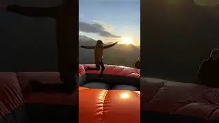 Real Cliff Jump Documentary 🏔️ | Safe Inflatable Landing | Ultra-Realistic 4K | AI Spectrix #shorts