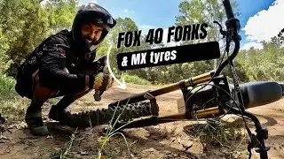Surron Ebike upgrades on a Supercross track! Sur Ron | Fox 40 | BAC4000 | BMS Bypass