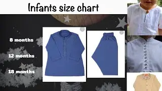 Infants 👶 Size Chart / Size chart for 8 months,12 months and 18 months baby boy
