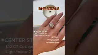 Ring Details : Flower Inspired Yellow Cushion with Pink Sapphires