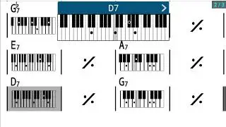Dominant workout Medium Swing 90bpm Cmajor Piano chord training drums bass Track