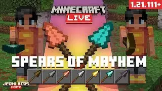 Spears of Mayhem Add-On Showcase (Minecraft Bedrock 1.21.111+)