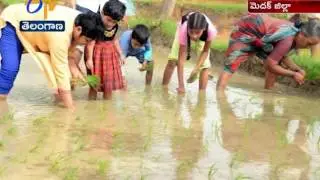 Medak District Collector Bharathi Turns Farmer at Field | along with Her Daughter