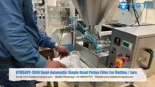 Cream Filling Machine | Single Head Paste Filling Machine | Jar Paste Filling Machine
