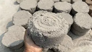 ASMR || White Concrete Sand Cement Texture Dry Floor Crumbling Water 💦 Pouring 