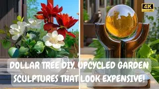💎 Dollar Tree DIY On Budget | Upcycled Garden Sculptures That Look Expensive 🌿✨