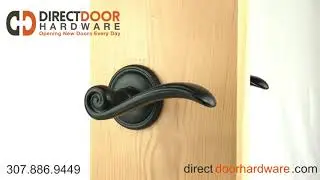 Emtek Lost Wax Medici Lever Handle with Style 12 Rosette in Flat Black