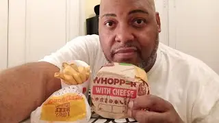 MUKBANG - BURGER KING - WHOPPER W/CHEESE, BACON CHEESEBURGER & FRIES - PLUS BUS STOP BUDDY UPDATE...
