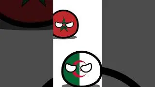 Morocco and Algeria rivalry #morocco #algeria #shorts #animation @countryballs