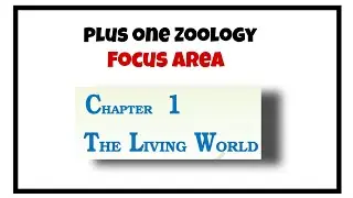 Plus one Zoology Focus area class Chapter 1 The living world