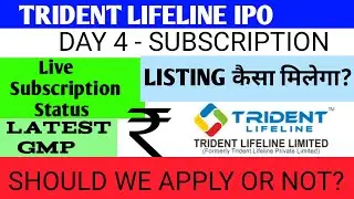 Trident Lifeline IPO | Trident Lifeline IPO GMP Today | Trident IPO Subscription Status