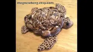How to make polymer clay sea turtle wall hanging.m4v