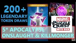 MPQ: 200+ Legendary Token Draws! Hoard for Apocalypse, Onslaught, Killmonger! | Marvel Puzzle Quest