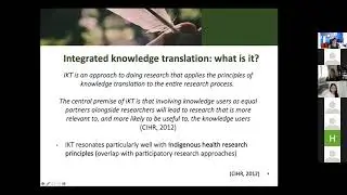 Integrated Knowledge Translation: A Tailored KT Strategy for Indigenous Health Research