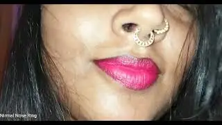  Septum Ring Try On with Pink & Black Ombre Lipstick | Bold Nose Ring Look