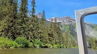 running down river on jet boat NW BC