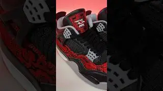 Custom Air Jordan 4 🔴 #angyr_custom #handmade #custom #sneakers #sneakerhead #mongolia #ulaanbaatar