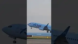 AJet Boeing 737-8F2 TC-JFD tescili u&ccedil;ak Trabzon Havalimanından kalkıyor video: Alperen Yeni