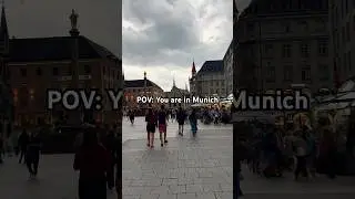 Marienplatz in 12 seconds | Munich, Germany       #germanytourism #travel #pov #shorts #cinematic