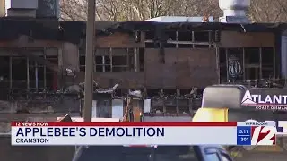 Crews demolish Garden City Applebee's nearly year after fire