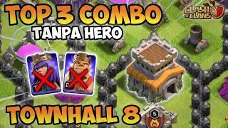 COMBO TH 8 TANPA HERO - SERANGAN TH 8 2025 - TOWNHALL 8 ATTACKS STRATEGY 2025 #coc #clashofclans
