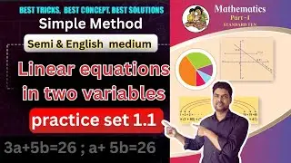 Linear Equations in Two Variables | Practice Set 1.1 | Class 10 Maths Algebra Maharashtra board 