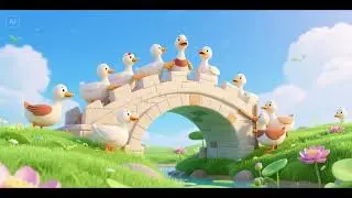Ducks Build a Lily Castle Bridge | Fun Pond Song for Kids | Nursery Rhymes & Learning Songs