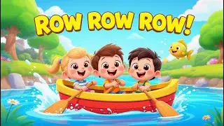 Row Row Row Your Boat 🚣&zwj;♀️ | Classic Nursery Rhyme for Kids | Sing Along