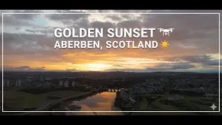 Golden Sunset over Aberdeen, Scotland 🌅 River Don Drone Footage | Stunning City and Bridge View